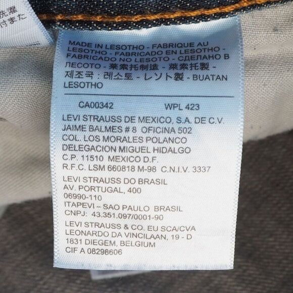 Levi Strauss & Co 505 Medium Wash Straight Leg Jeans WPL423 Men's 34 x 30 - Picture 8 of 10